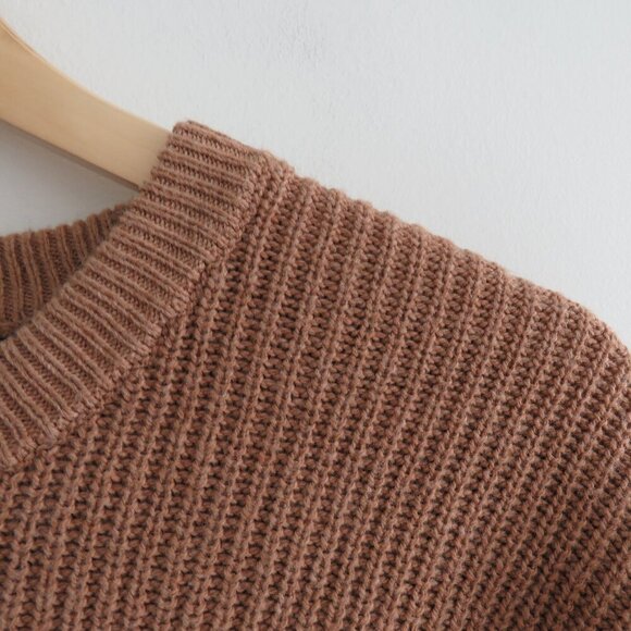 MADEWELL Thompson Pocket Pullover Sweater in Colorblock Heather Timber - Size XS - Picture 6 of 16